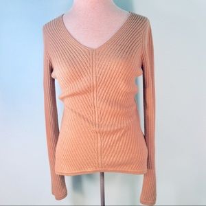 GEORGE CAPPUCCINO RIBBED SWEATER